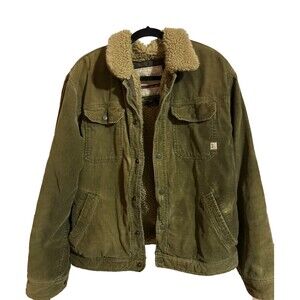 Abercrombie And Fitch Men's Vintage Corduroy Jacket size L Sherpa Lined